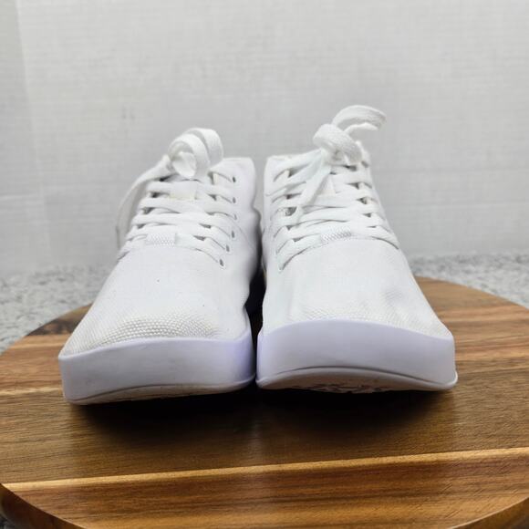 Nobull Womens 7 Canvas Mid Trainer White Canvas Athletic Gym Daily Workout Shoe - Picture 4 of 13